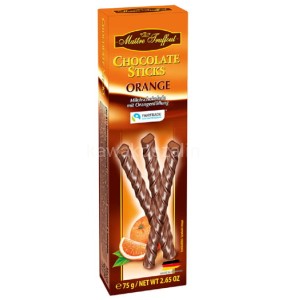 Pałeczki pomarańczowe w mlecznej czekoladzie 75g 